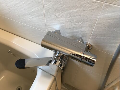 浴室蛇口施工後