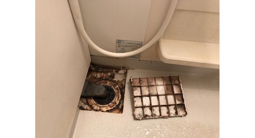 浴室排水施工前