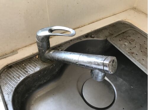 キッチン蛇口研磨前