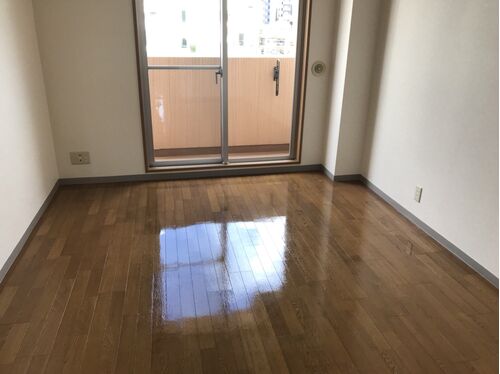床ワックス施工後