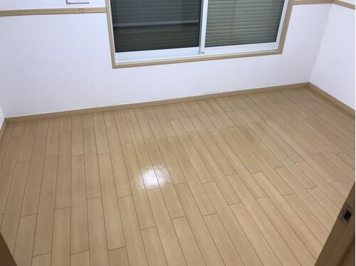 床ワックス施工後