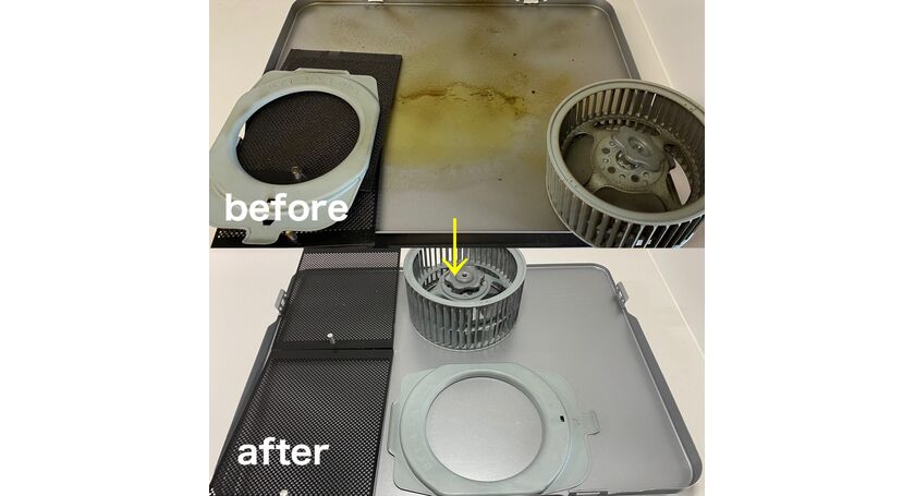 換気扇レンジフード施工前後写真