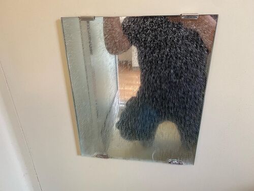 浴室鏡ウロコ取り前