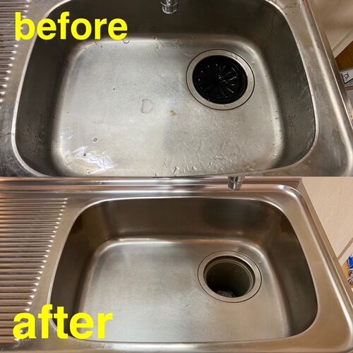 キッチン清掃前後